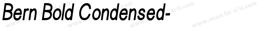 Bern Bold Condensed字体转换